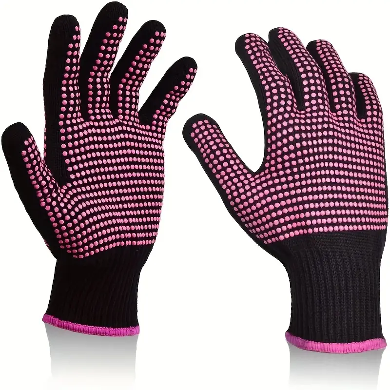 Oven Mitt Silicone - 1 Pair Barbecue Anti-scald Gloves Heat