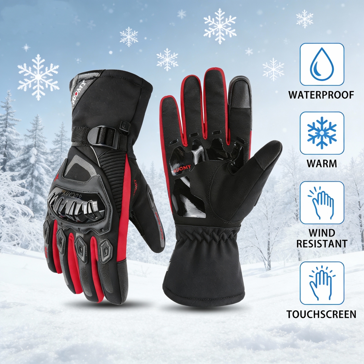 Winter Waterproof Motorcycle G - Winter Glove Insulated recension och pris