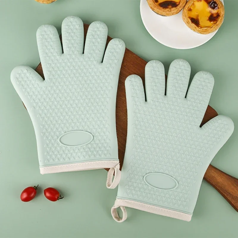 Barbecue Oven Gloves Anti-slip - Oven Mitt Silicone recension och pris