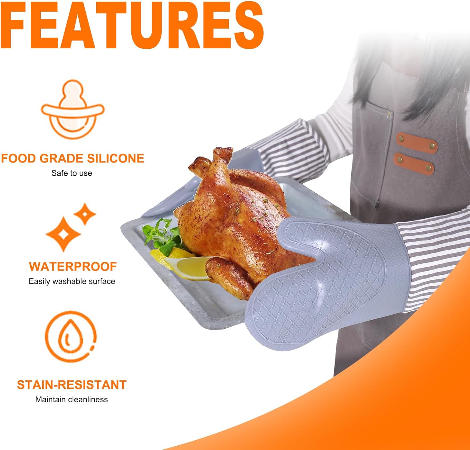 Silicone Oven Mitts, 500°F Hea - Oven Mitt Silicone recension och pris
