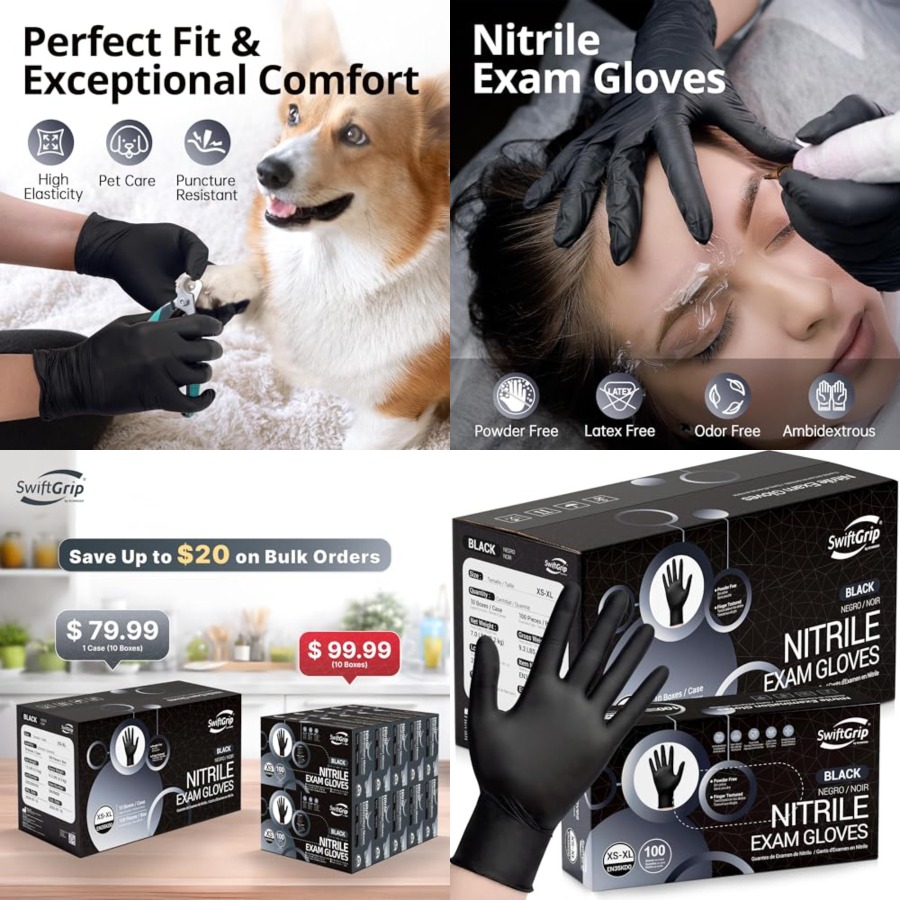 SwiftGrip Disposable Nitrile E - Exam Glove Nitrile recension och pris