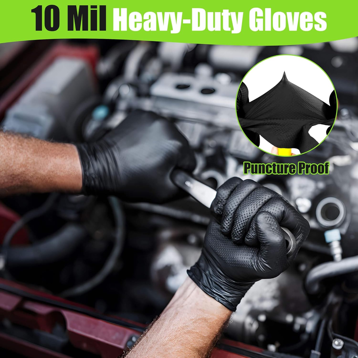 10 Mil Nitrile Gloves Large -  - Nitrile Mechanic Glove recension och pris
