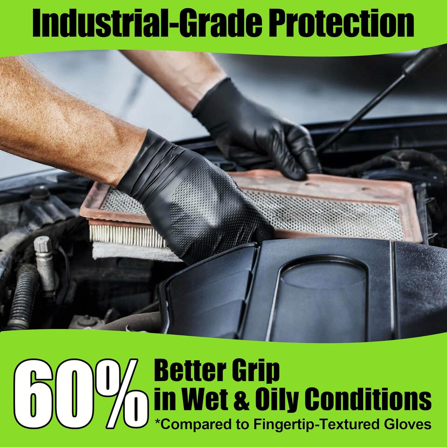 10 Mil Nitrile Gloves Large -  - Nitrile Mechanic Glove recension och pris