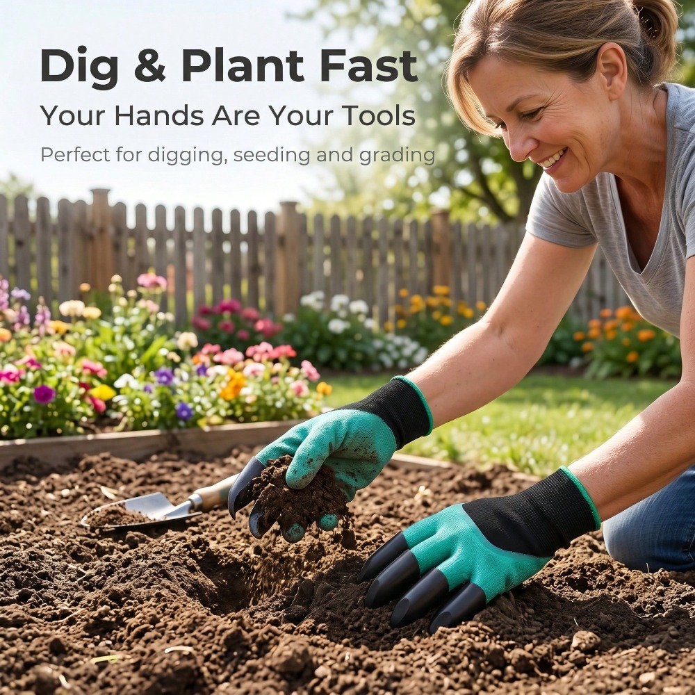 1pair Garden Genie Gloves With - Gardening Glove Waterproof recension och pris