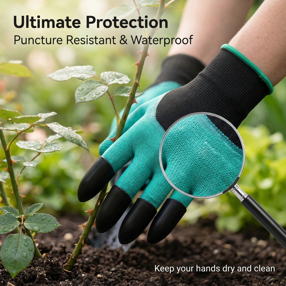 1pair Garden Genie Gloves With - Gardening Glove Waterproof recension och pris