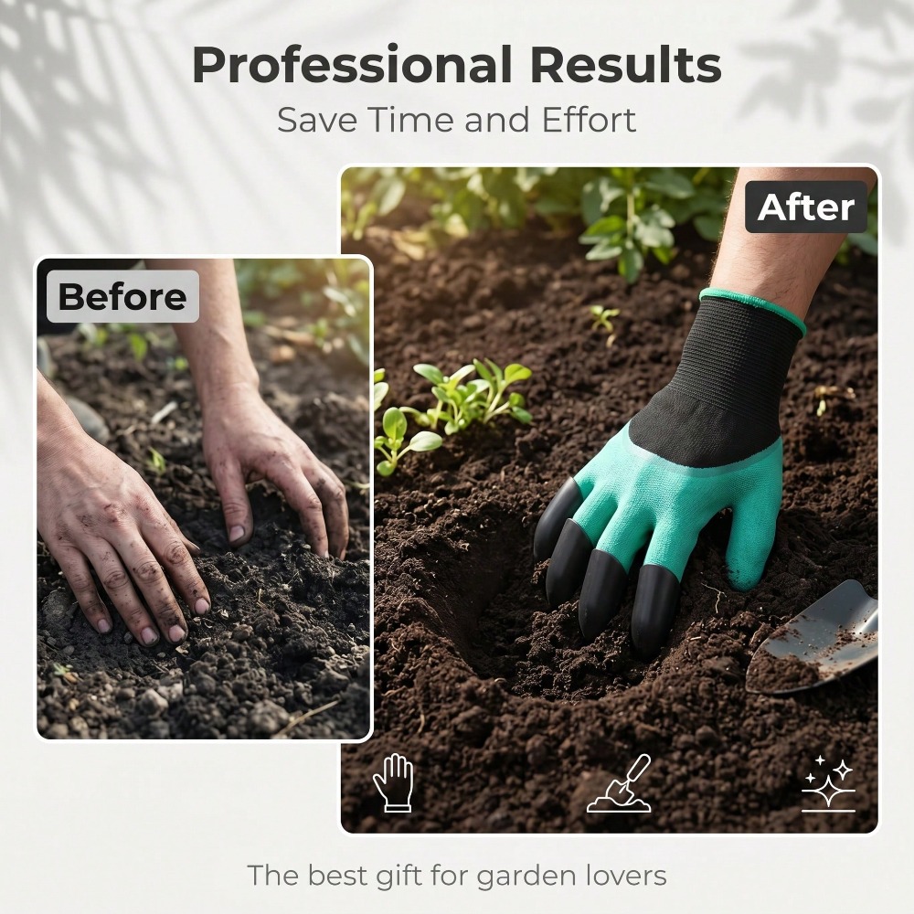 1pair Garden Genie Gloves With - Gardening Glove Waterproof recension och pris