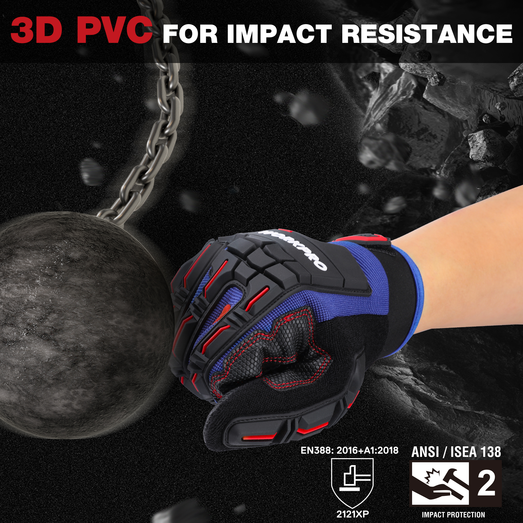 WORKPRO Heavy-duty Work Gloves - Work Glove Impact recension och pris
