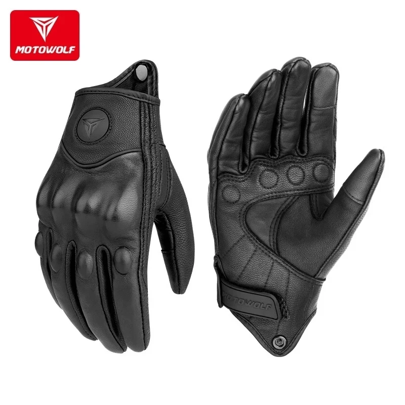 Leather Motorcycle Gloves Men' - Motorcycle Glove Knuckle recension och pris