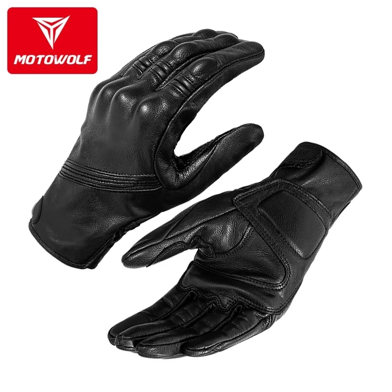 Leather Motorcycle Gloves Men' - Motorcycle Glove Knuckle recension och pris