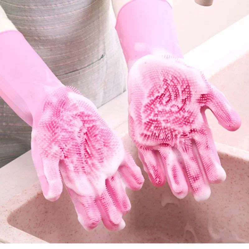 1 Pair Reusable Dishwashing Gl - Dish Glove Rubber recension och pris