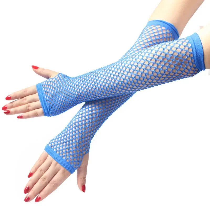 Women Fashion Neon Fishnet Fin - Fingerless Glove Knit recension och pris