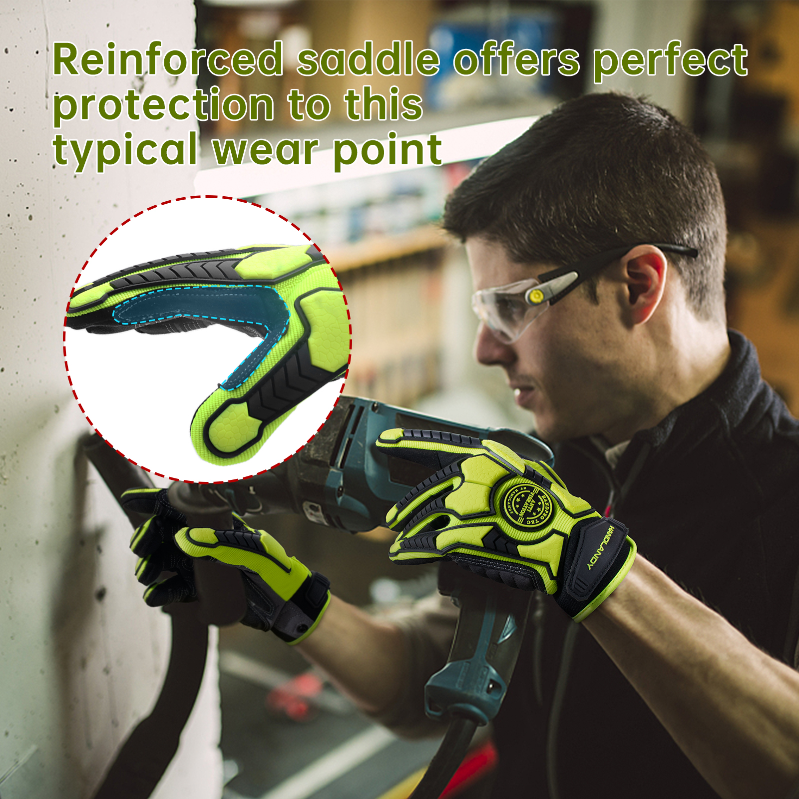 HANDLANDY Anti Vibration Heavy - Work Glove Impact recension och pris