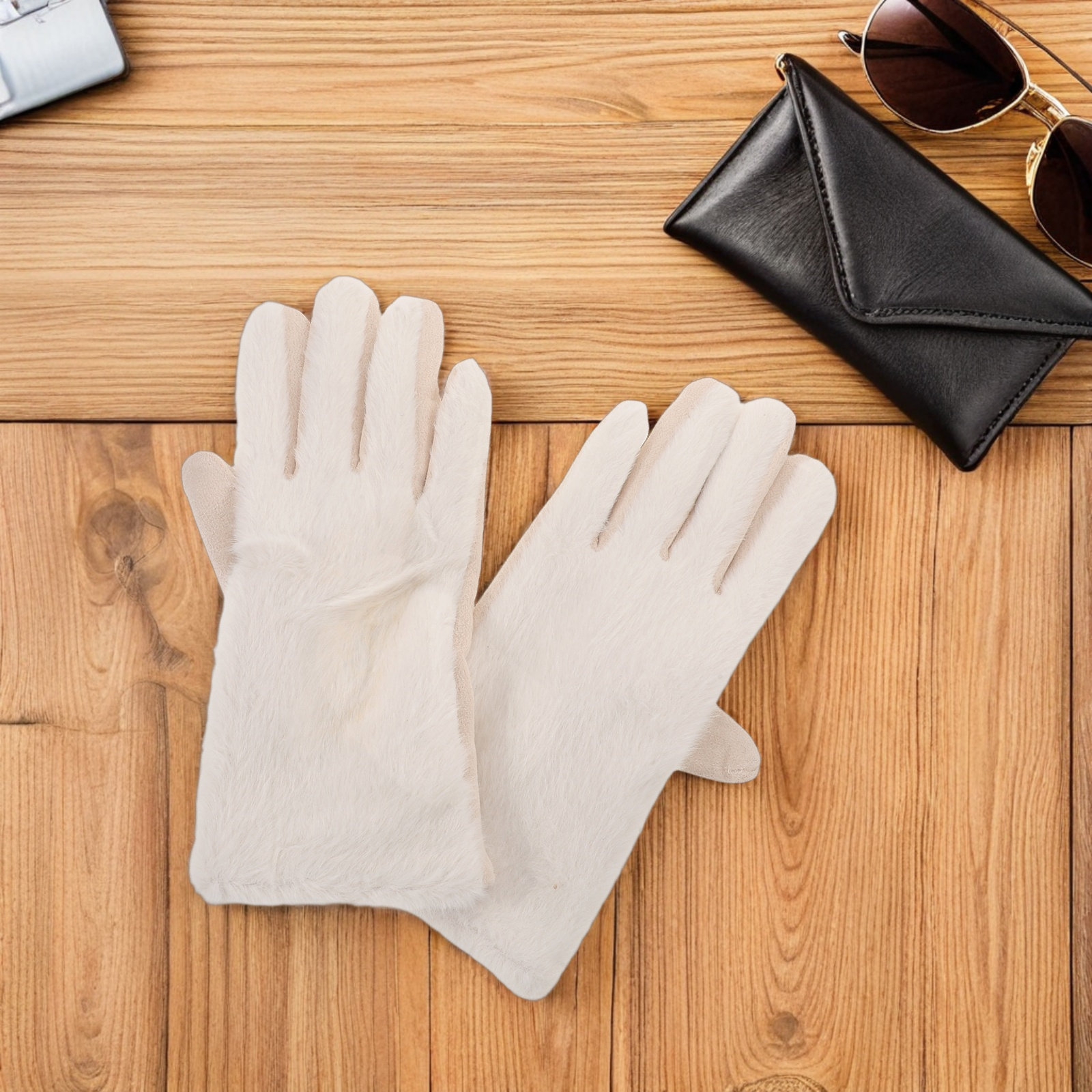 1Pair Fashion White Women Warm - Winter Glove Insulated recension och pris
