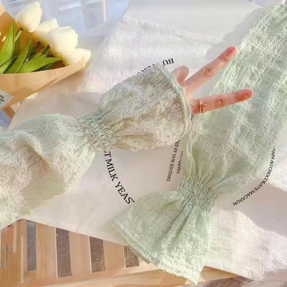 Fashion Lace Mesh Sun Protecti - Fingerless Glove Knit recension och pris