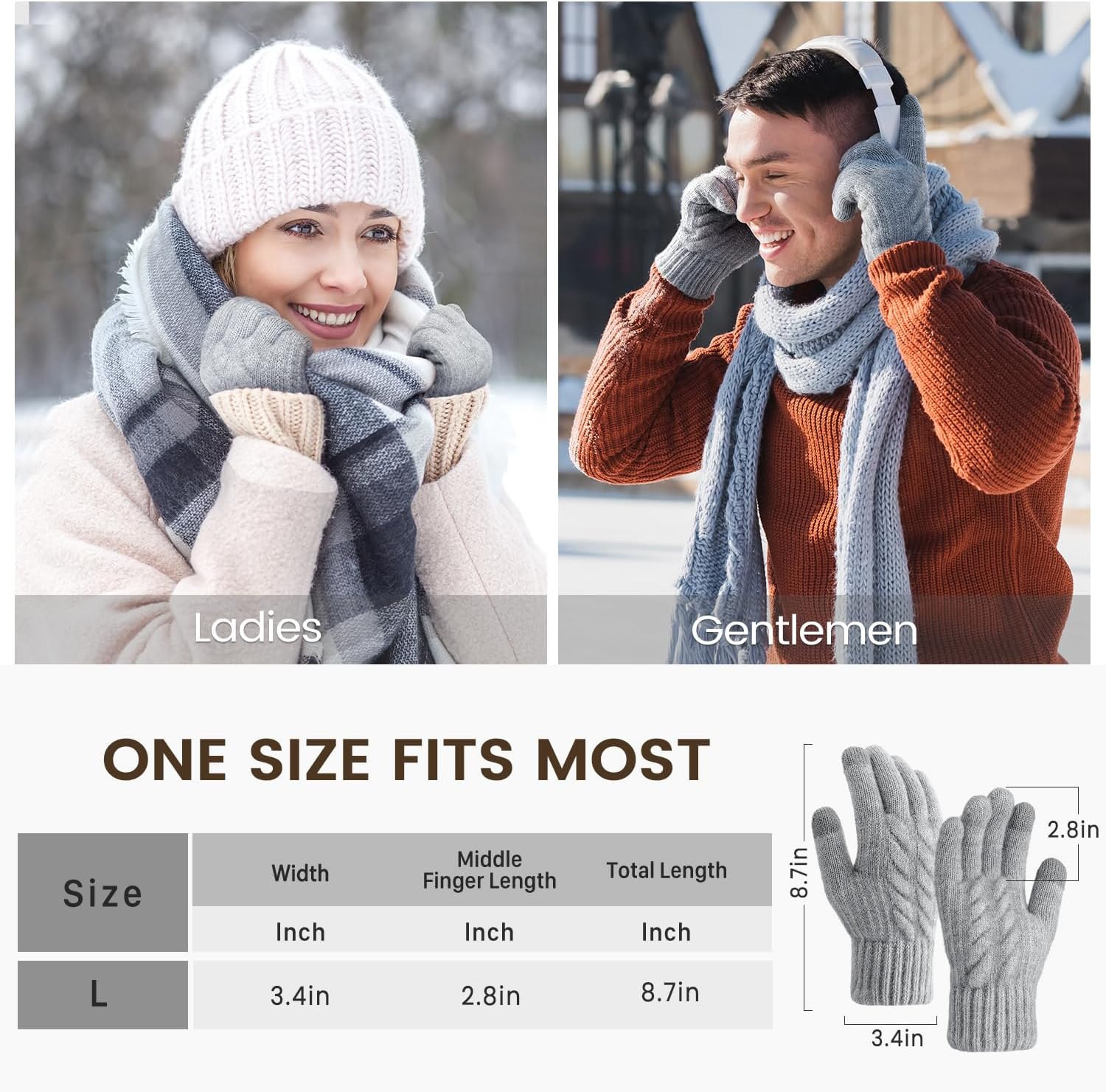 Winter Gloves – Thick Wool Fle - Winter Glove Insulated recension och pris