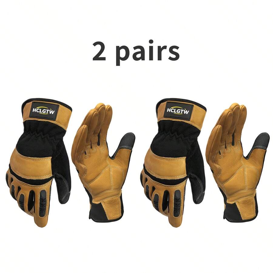 Two Pairs Of Brown Leather Glo - Work Glove Impact recension och pris