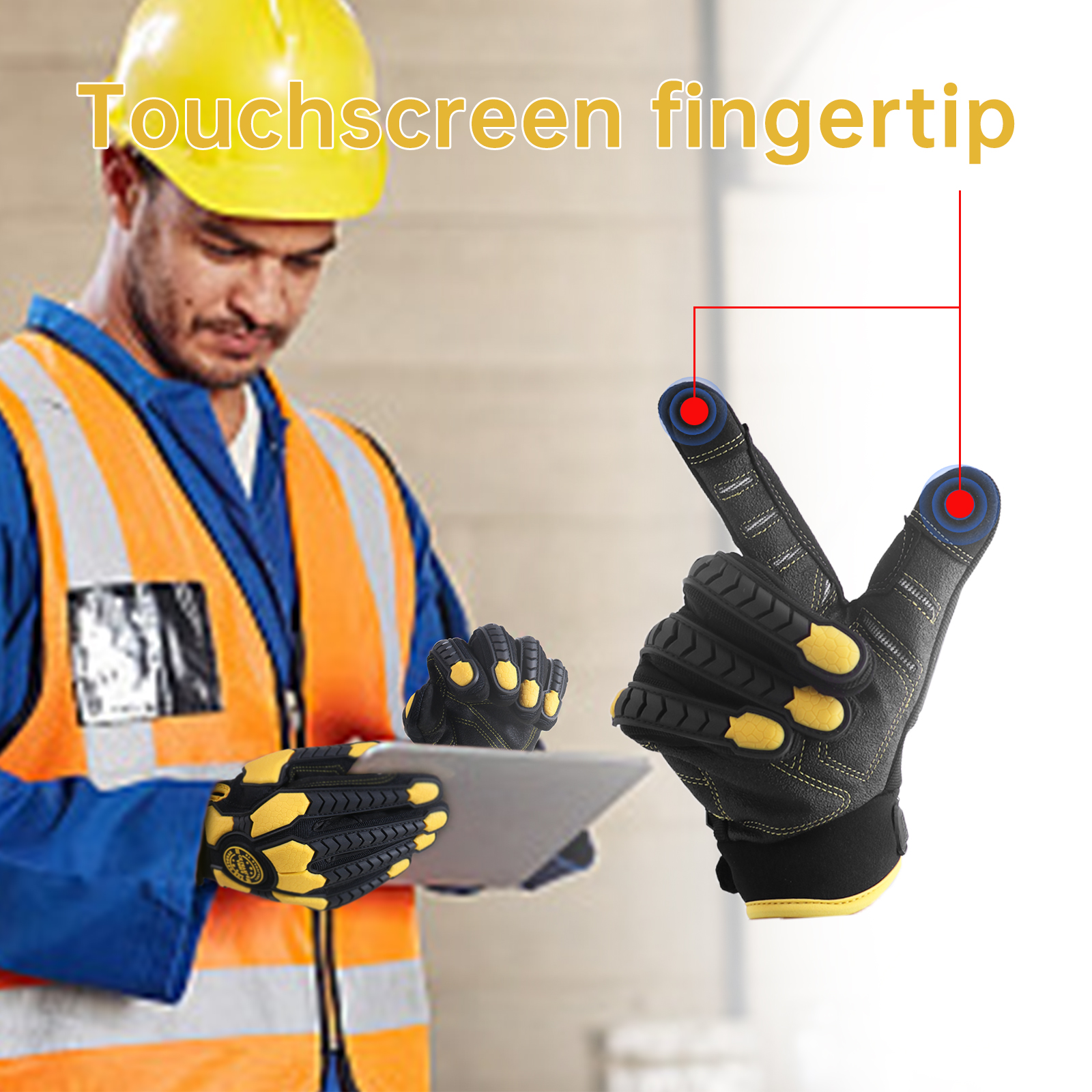 PVC Reinforced Impact Protecti - Work Glove Impact recension och pris