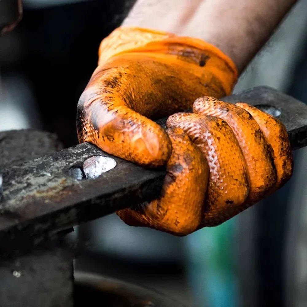 Heavy Duty Orange Nitrile Disp - Nitrile Mechanic Glove recension och pris