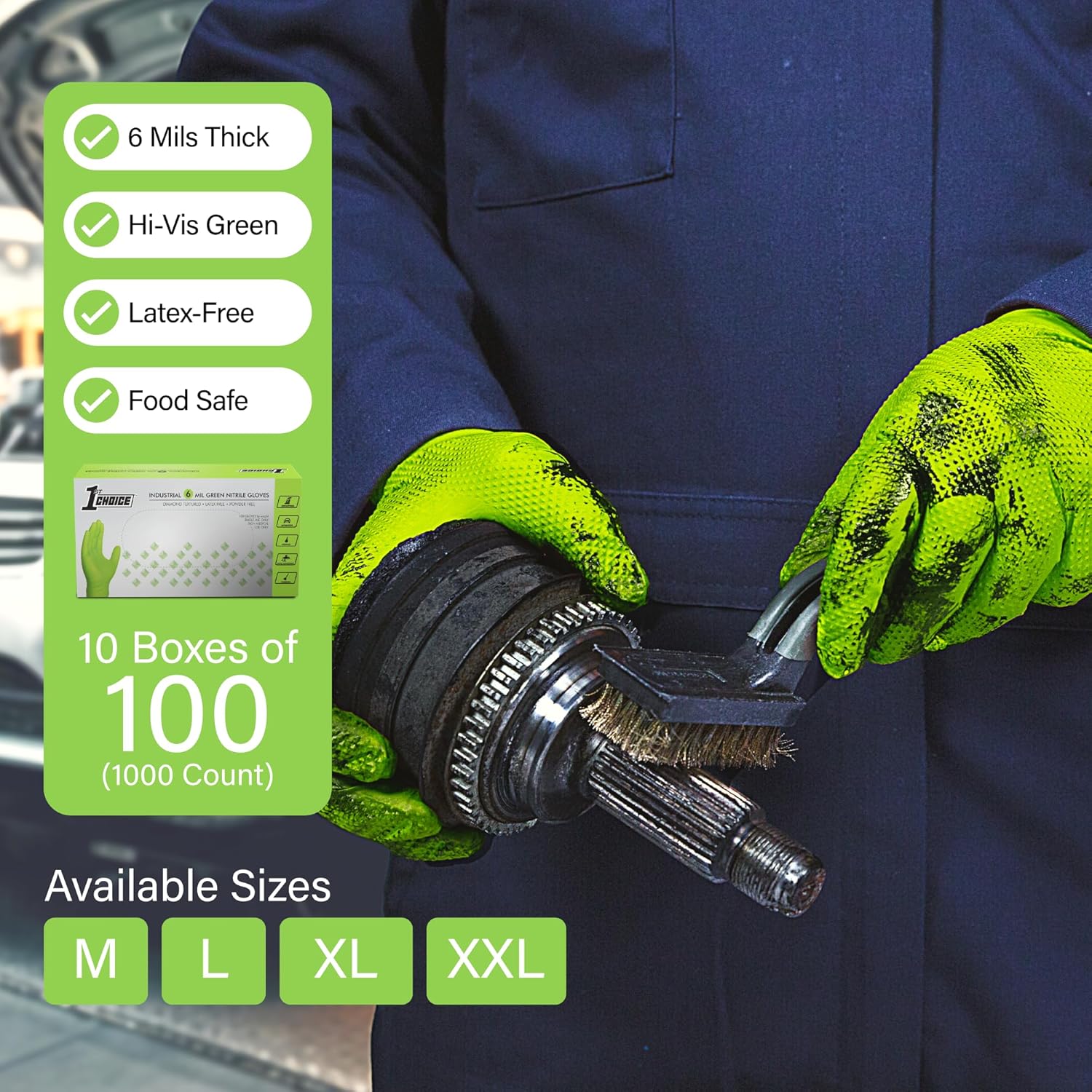 6 Mil Nitrile Gloves Disposabl - Nitrile Mechanic Glove recension och pris