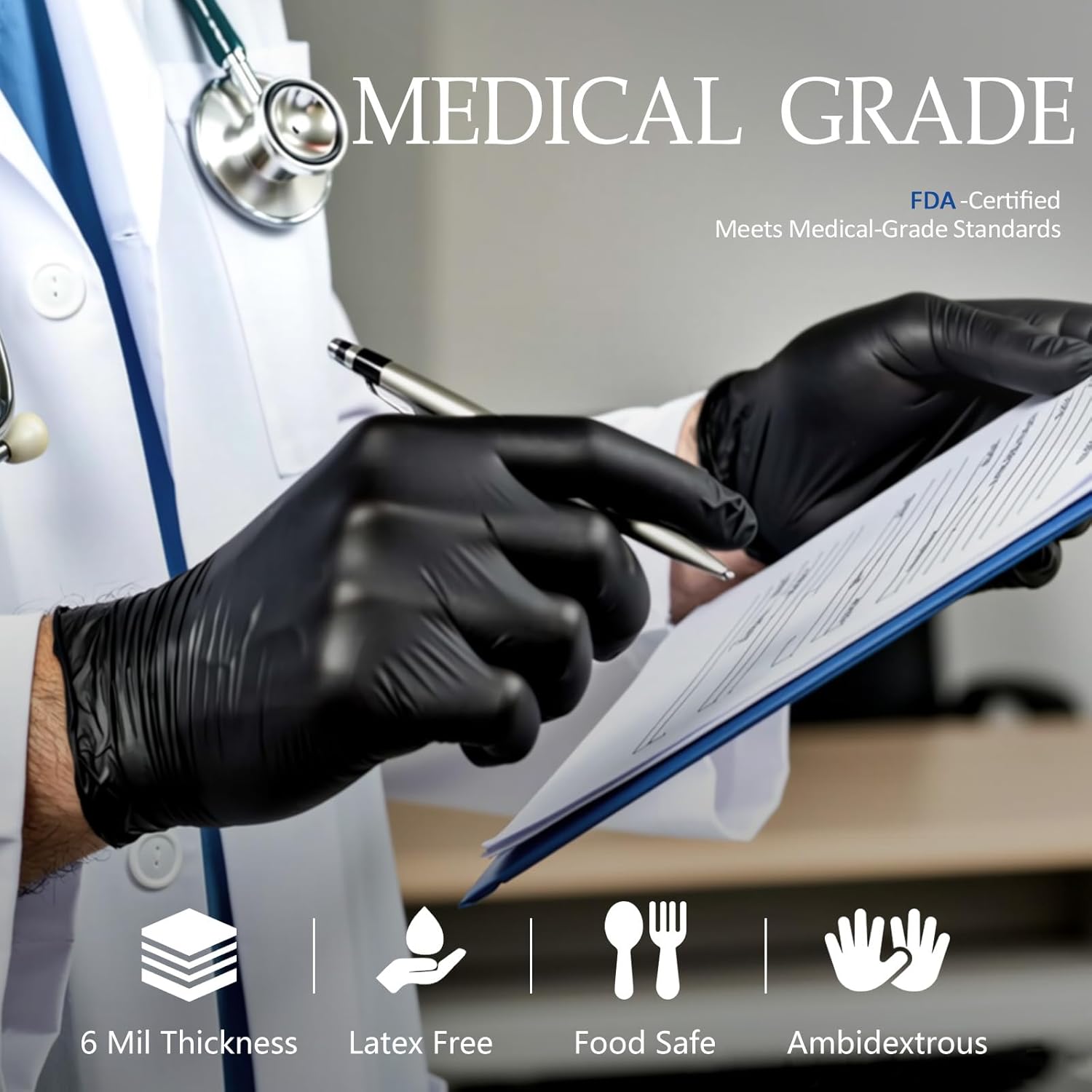 6Mil Disposable Nitrile Gloves - Exam Glove Nitrile recension och pris