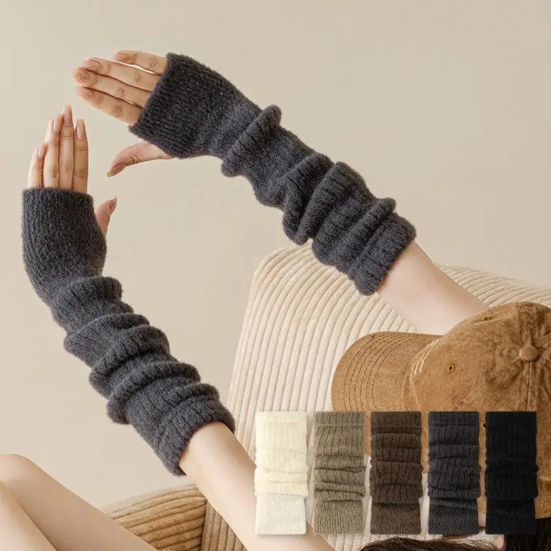 Winter Warm Long Sleeves Glove - Fingerless Glove Knit recension och pris