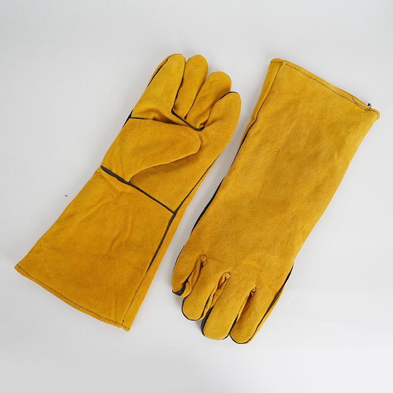 1 Pair 40Cm Welding Leather Gl - Cut Resistant Glove recension och pris