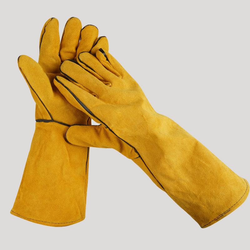 1 Pair 40Cm Welding Leather Gl - Cut Resistant Glove recension och pris