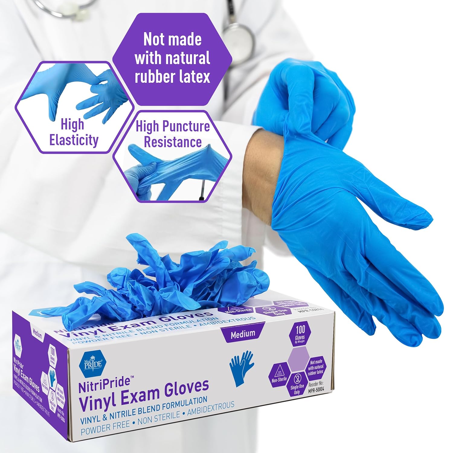 Powder-Free Nitrile/Vinyl Blen - Exam Glove Nitrile recension och pris