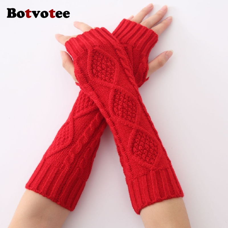 Botvotee Sleeves for Women Arm - Fingerless Glove Knit recension och pris