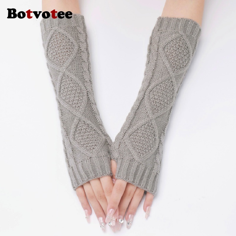 Botvotee Sleeves for Women Arm - Fingerless Glove Knit recension och pris