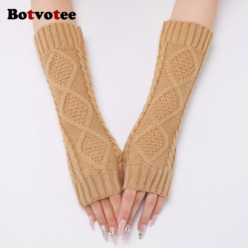 Botvotee Sleeves for Women Arm - Fingerless Glove Knit recension och pris