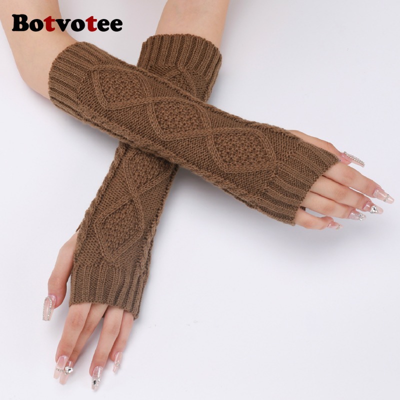 Botvotee Sleeves for Women Arm - Fingerless Glove Knit recension och pris