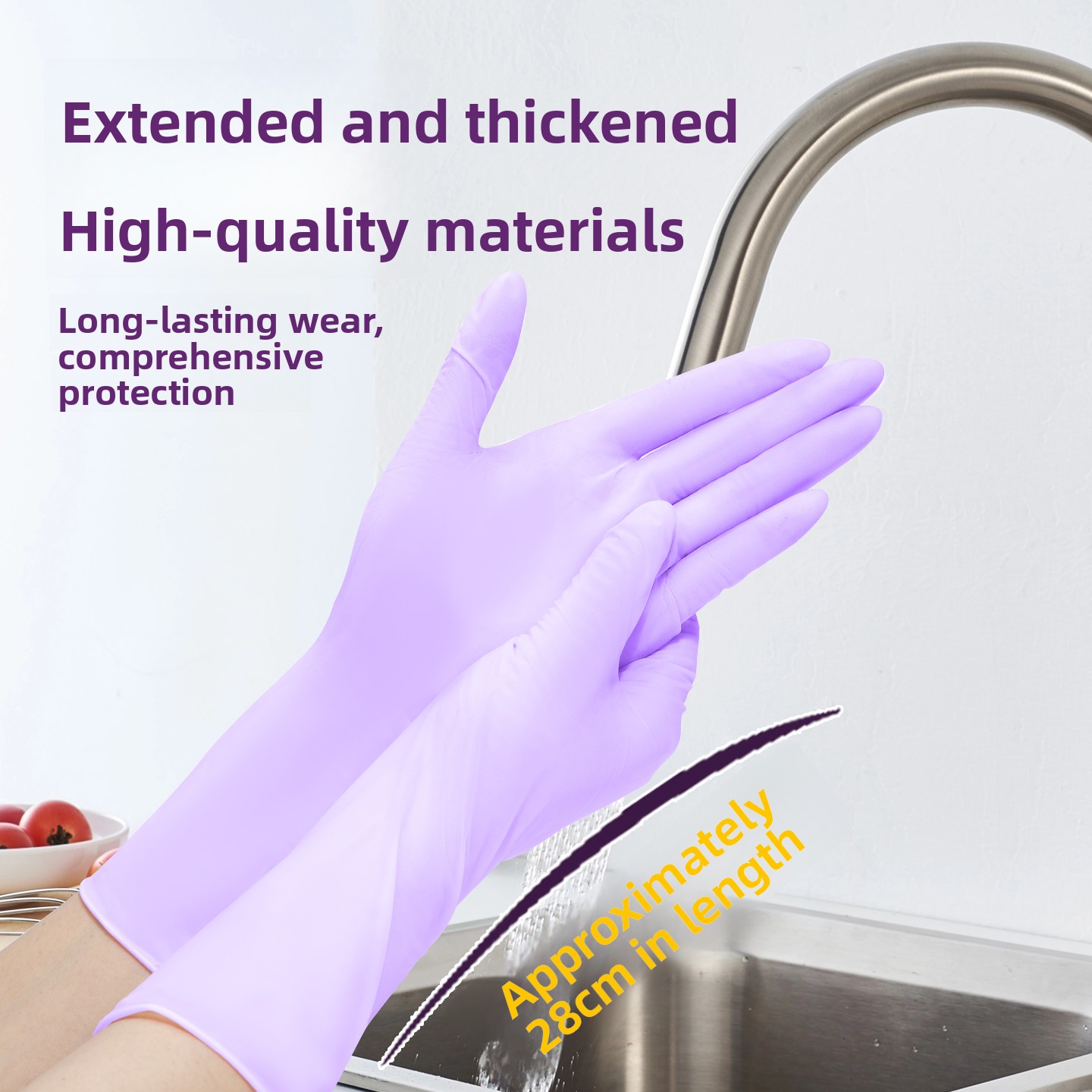Disposable Nitrile Gloves Long - Dish Glove Rubber recension och pris