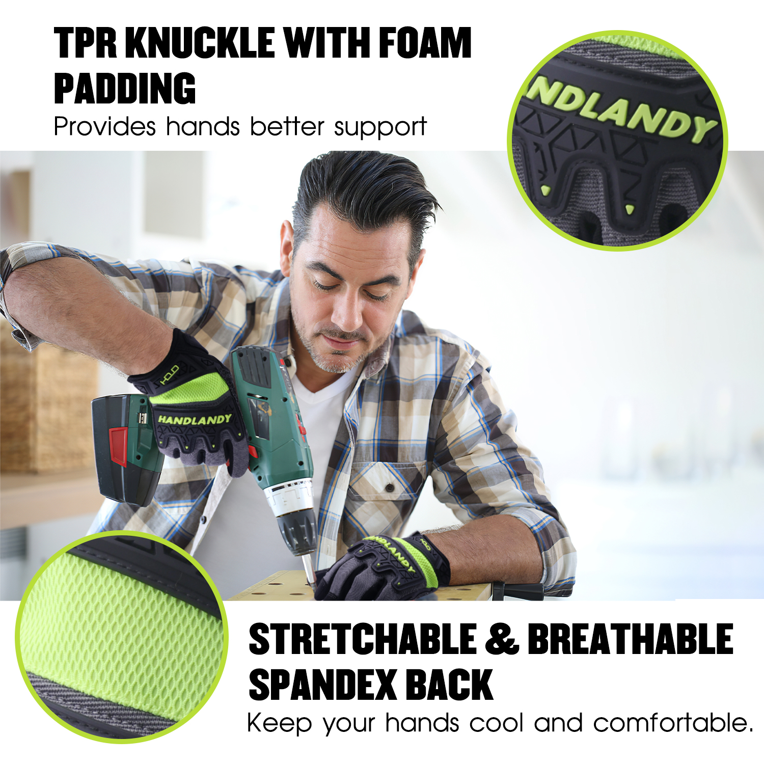 HANDLANDY anti-impact anti-abr - Work Glove Impact recension och pris