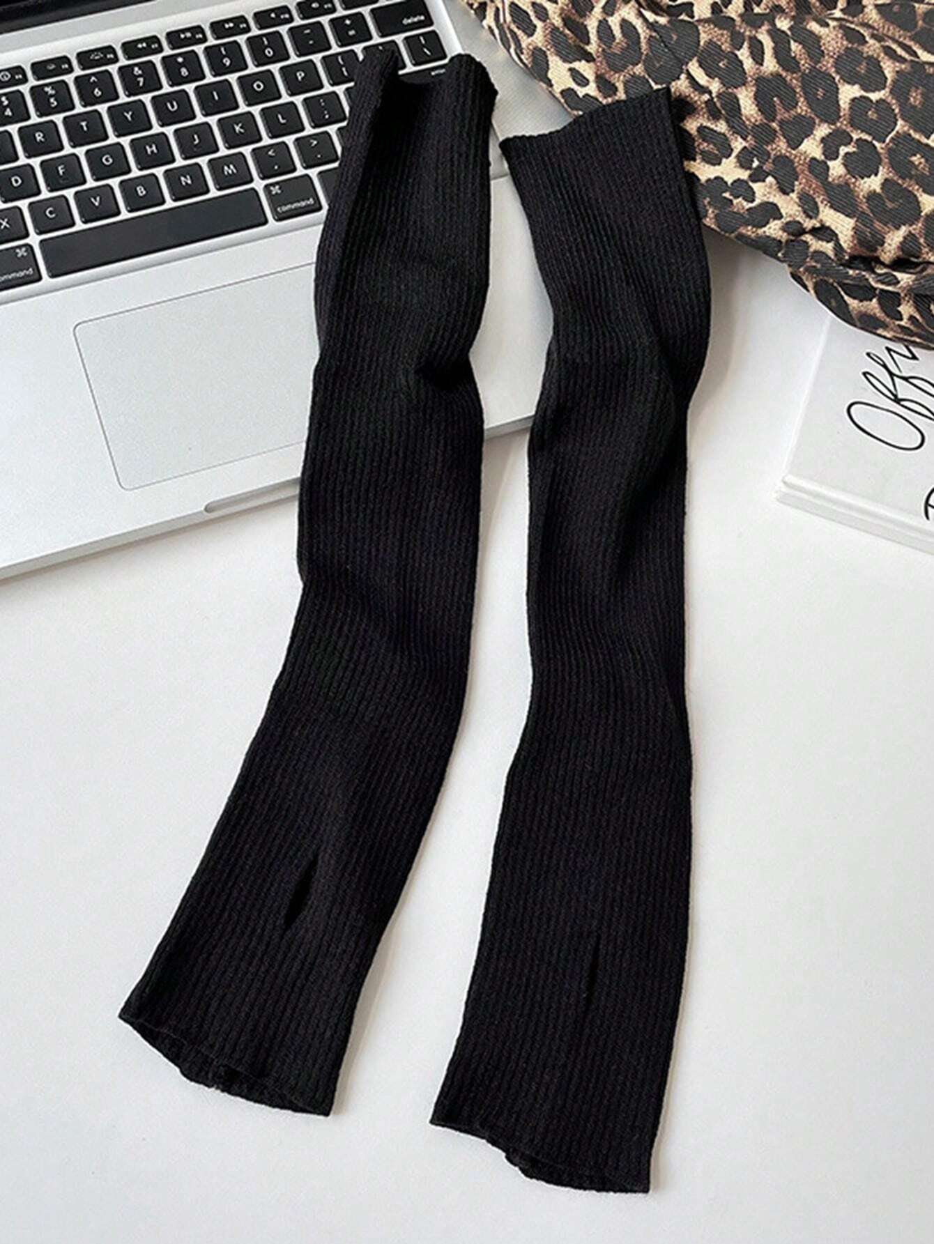 Black Fingerless Knitted Glove - Fingerless Glove Knit recension och pris