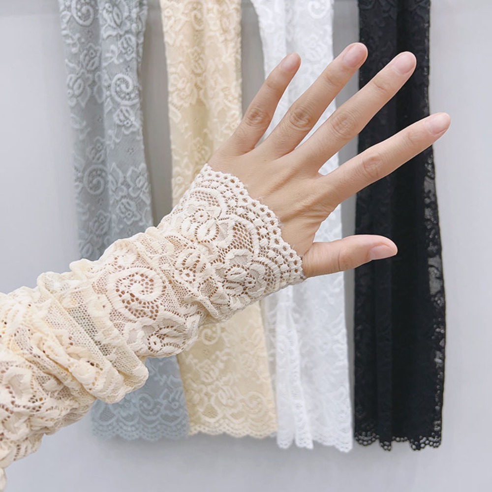 Women Long Lace Gloves Fishnet - Fingerless Glove Knit recension och pris