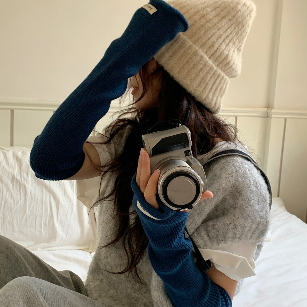 Korean Style Knitted Warm Slee - Fingerless Glove Knit recension och pris