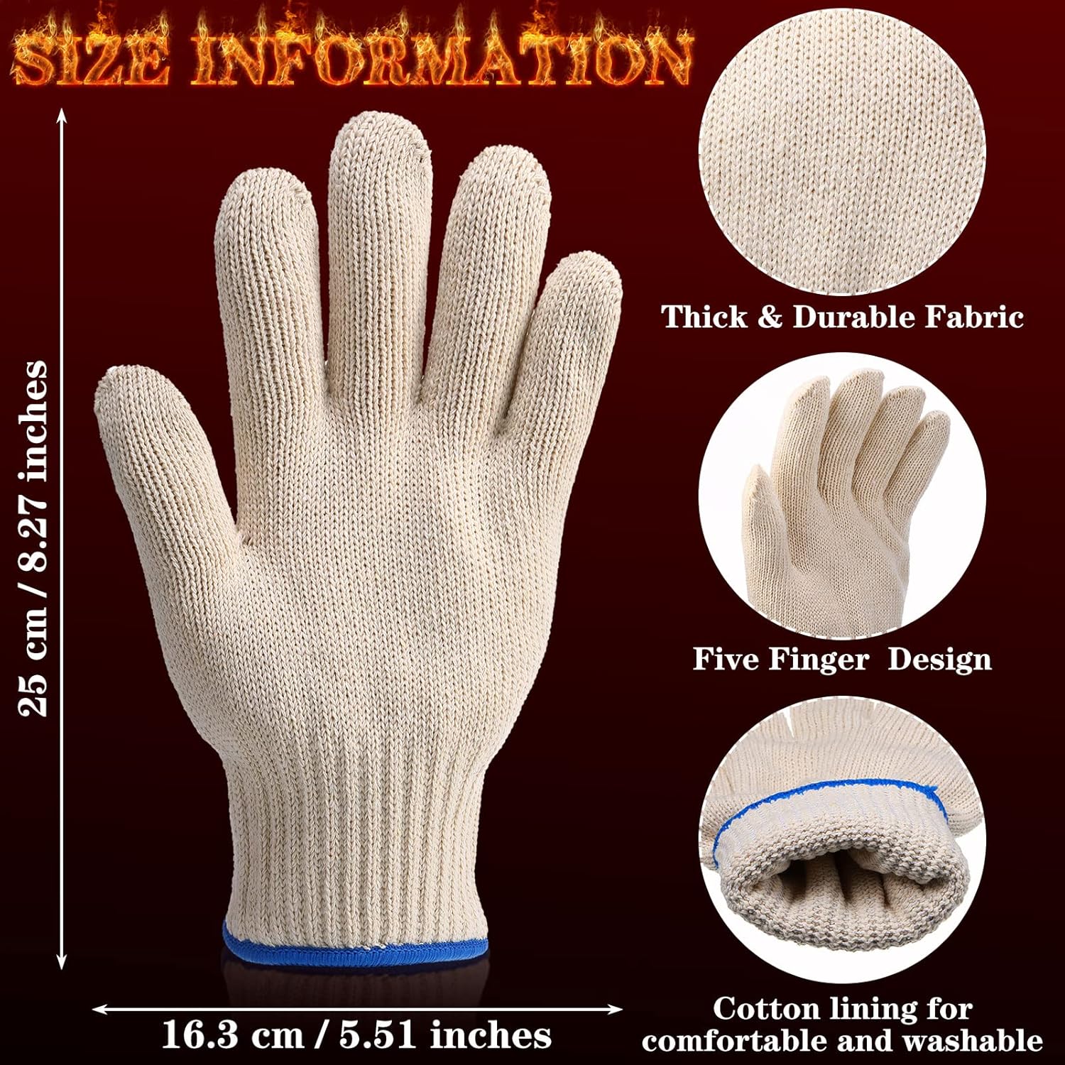 4 Pairs Heat Resistant Gloves, - Heat Resistant Glove recension och pris