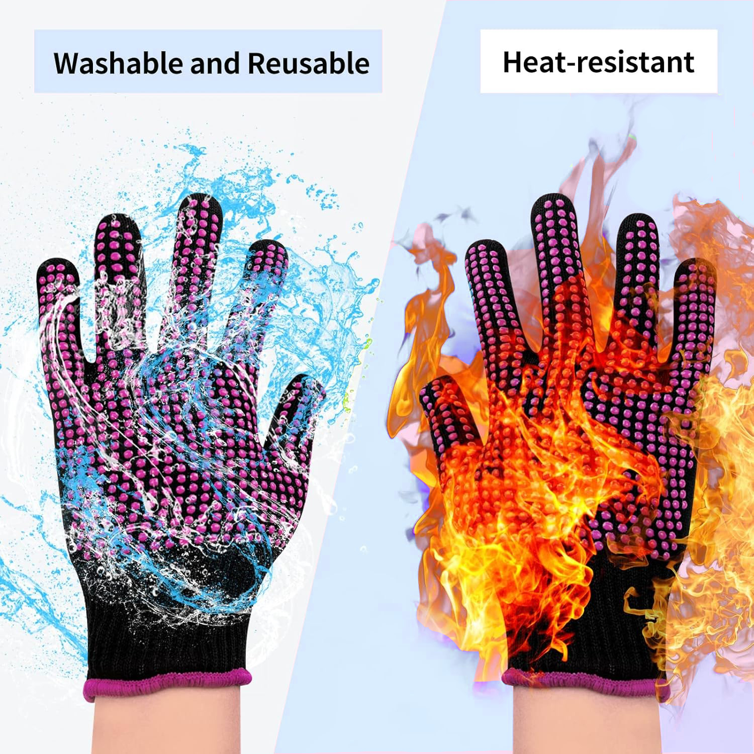 1 Pair Barbecue Anti-scald Glo - Oven Mitt Silicone recension och pris