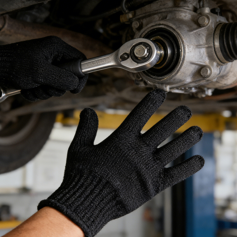 1 Pair Black Steel Wire Metal  - Cut Resistant Glove recension och pris